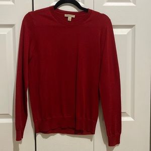 Authentic Red Burberry Brit Sweater